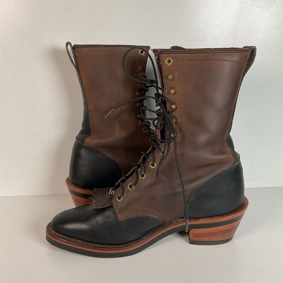 Vintage Chippewa Apache Packer Boots 10 EE USA Made Crazy Horse Soft Toe - Picture 15 of 15